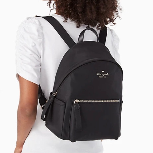 ‼️SOLD‼️ Kate Spade Medium Backpack in Black ✨♠️ - Picture 13 of 13